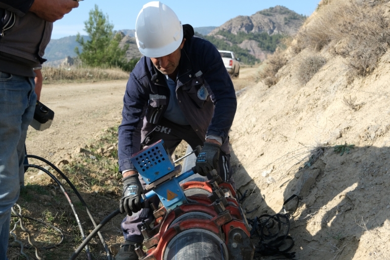 MİHALGAZİ'YE YENİ İÇME SUYU BASMA HATTI