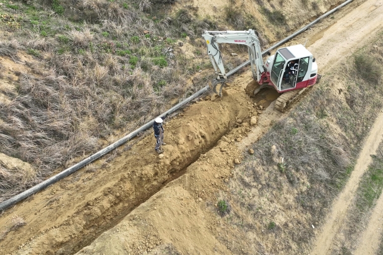 MİHALGAZİ'YE YENİ İÇME SUYU BASMA HATTI