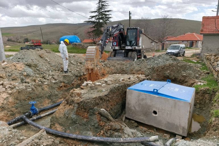 EĞRİÖZ'DE İÇME VE KULLANMA SUYU İLETİM HATLARI TAMAMLANDI